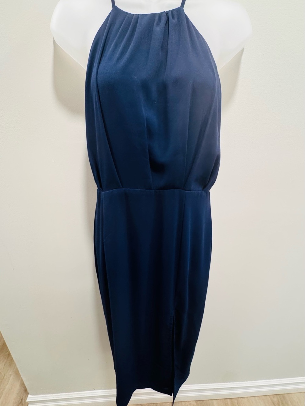 Lulus Navy Halter Neck Mermaid Maxi Dress Medium